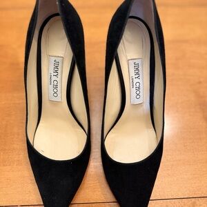 Jimmy Choo Black Heeled Pumps with Textured Finish